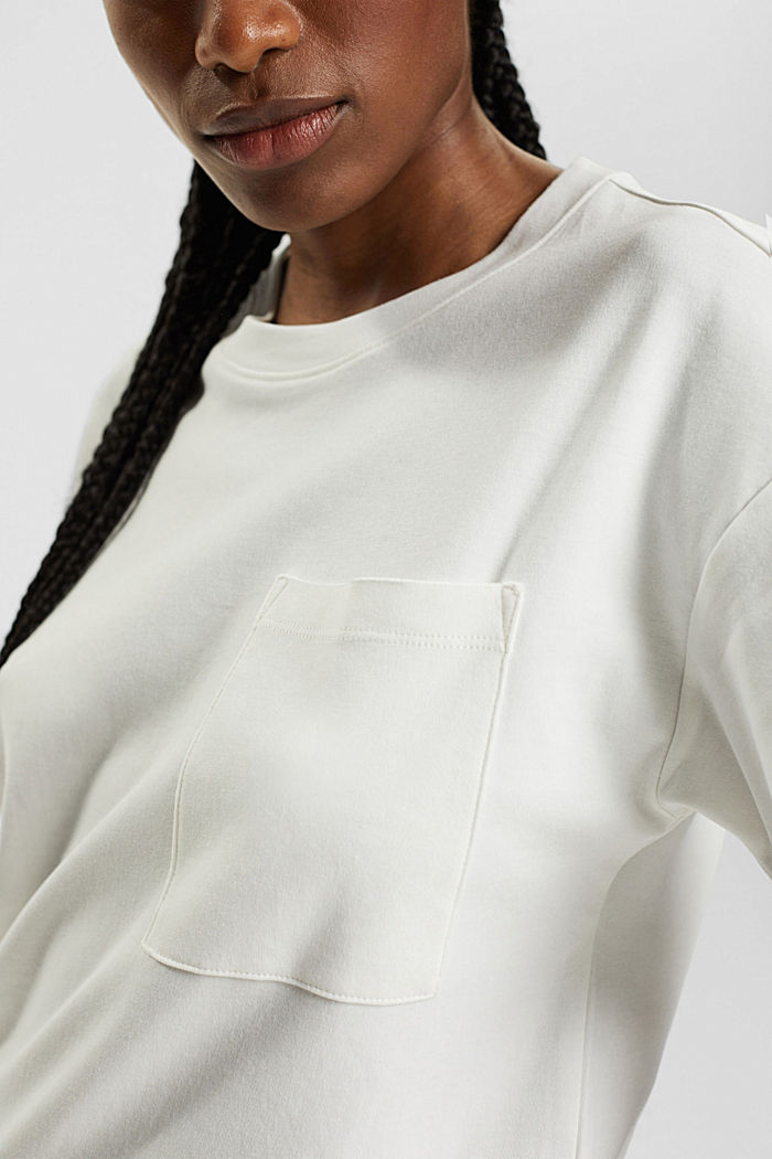 T-shirt with a breast pocket, OFF WHITE, detail-asia image number 3