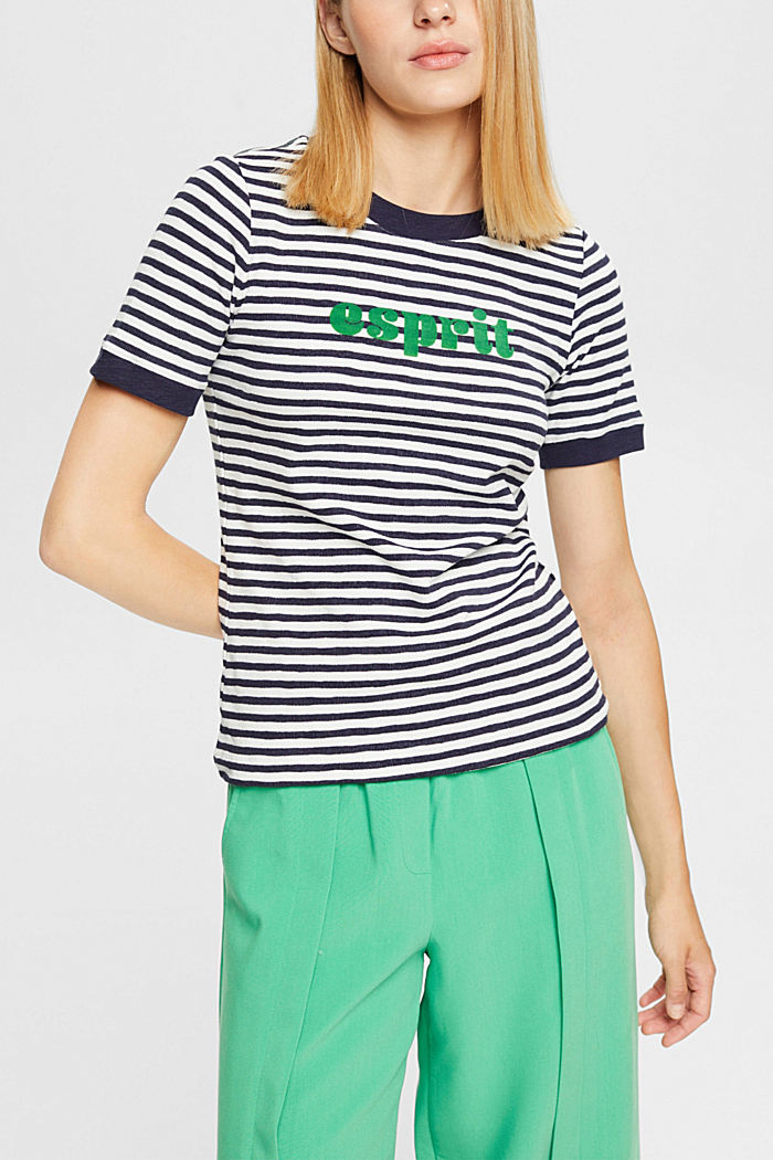 Striped logo t-shirt, OFF WHITE, detail-asia image number 0