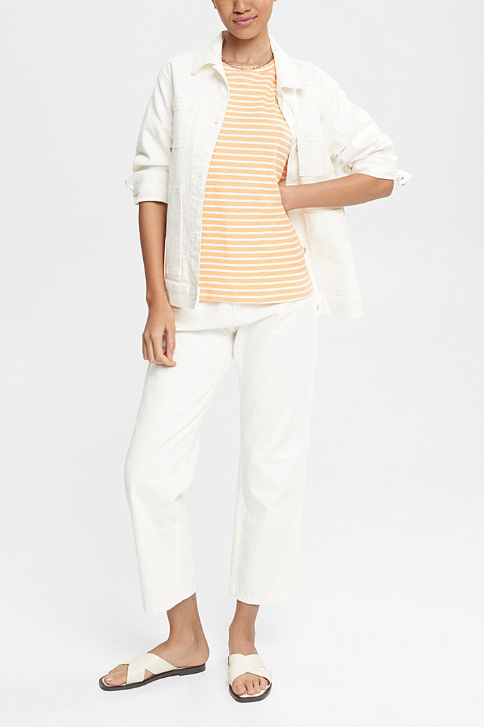striped T-shirt, PEACH, detail-asia image number 1