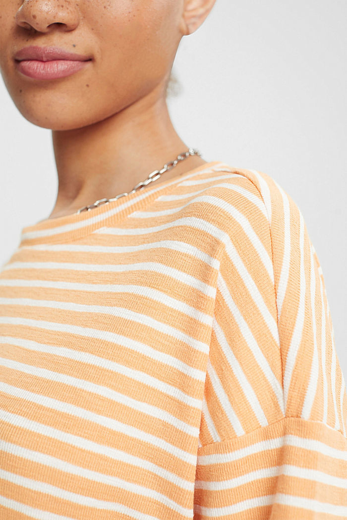 striped T-shirt, PEACH, detail-asia image number 2