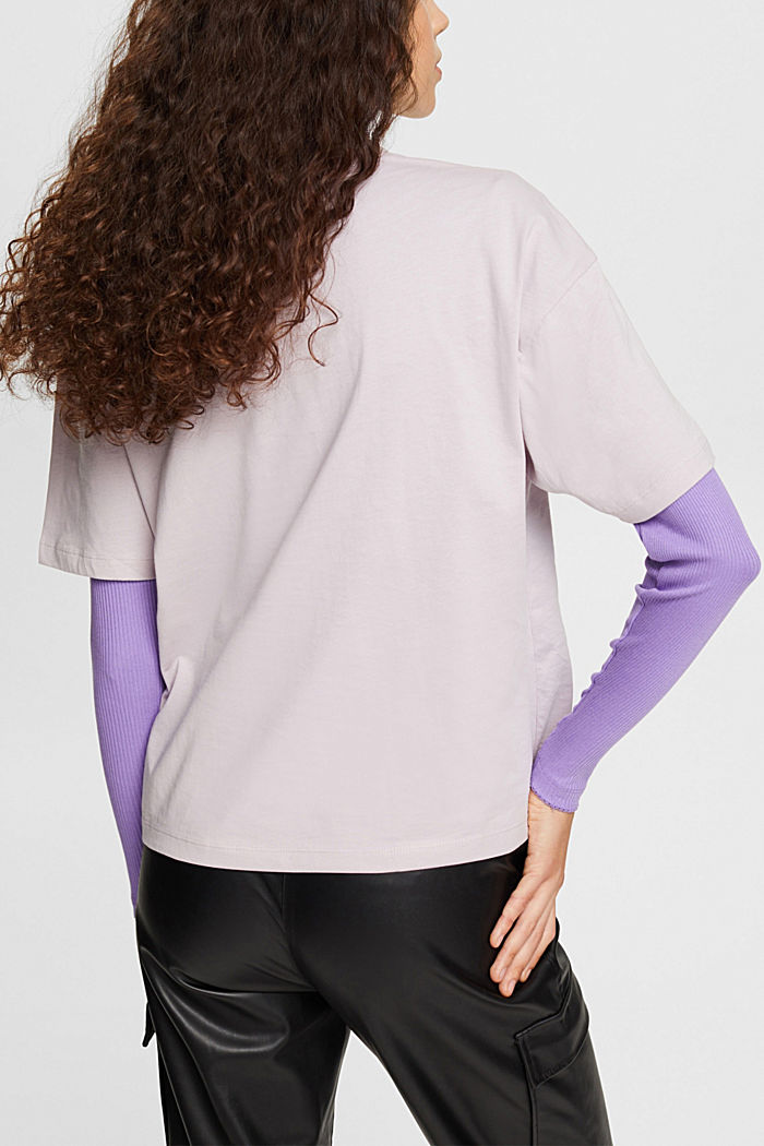 印花 T 恤, 淺紫色, detail-asia image number 1