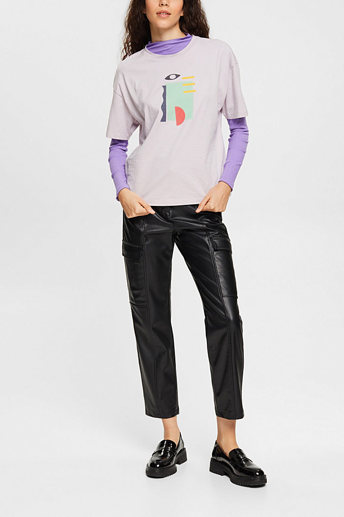 印花 T 恤, 淺紫色, detail-asia image number 3