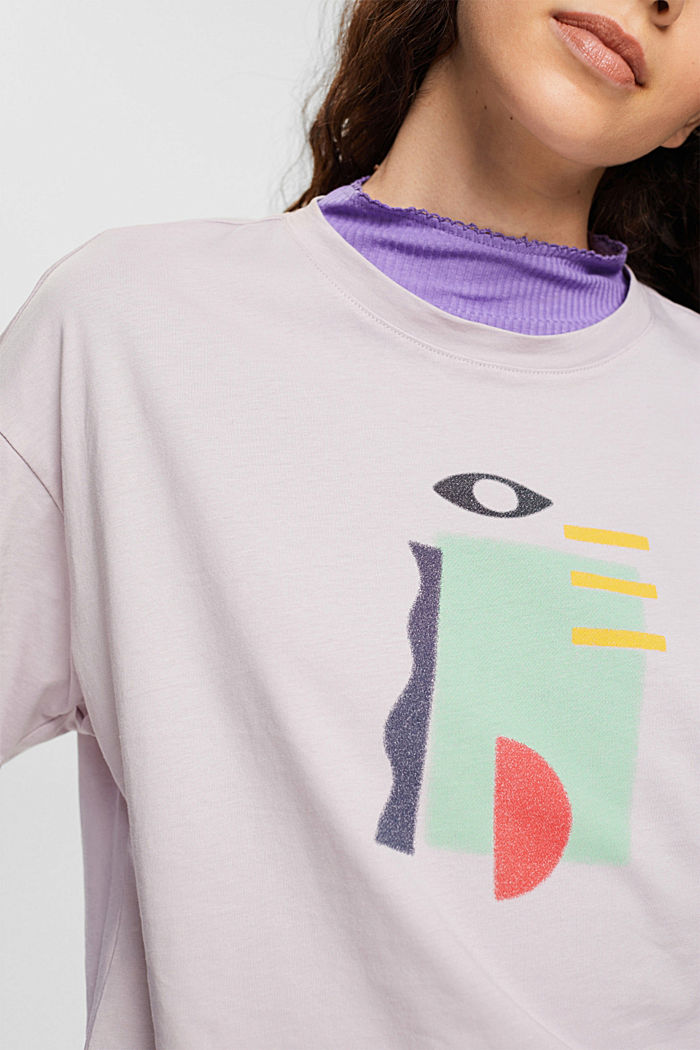 印花 T 恤, 淺紫色, detail-asia image number 4
