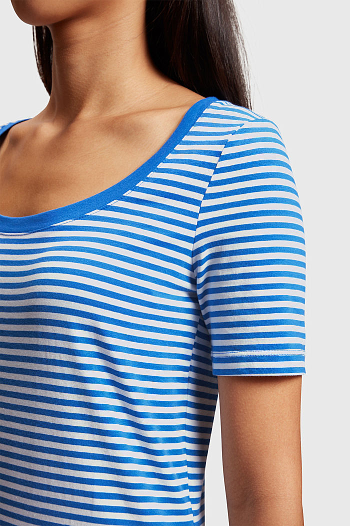 條紋針織 T 恤, 藍色, detail-asia image number 2