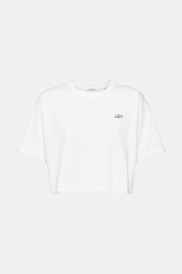 AMBIGRAM 자수 크롭 티셔츠, WHITE, detail-asia image number 5