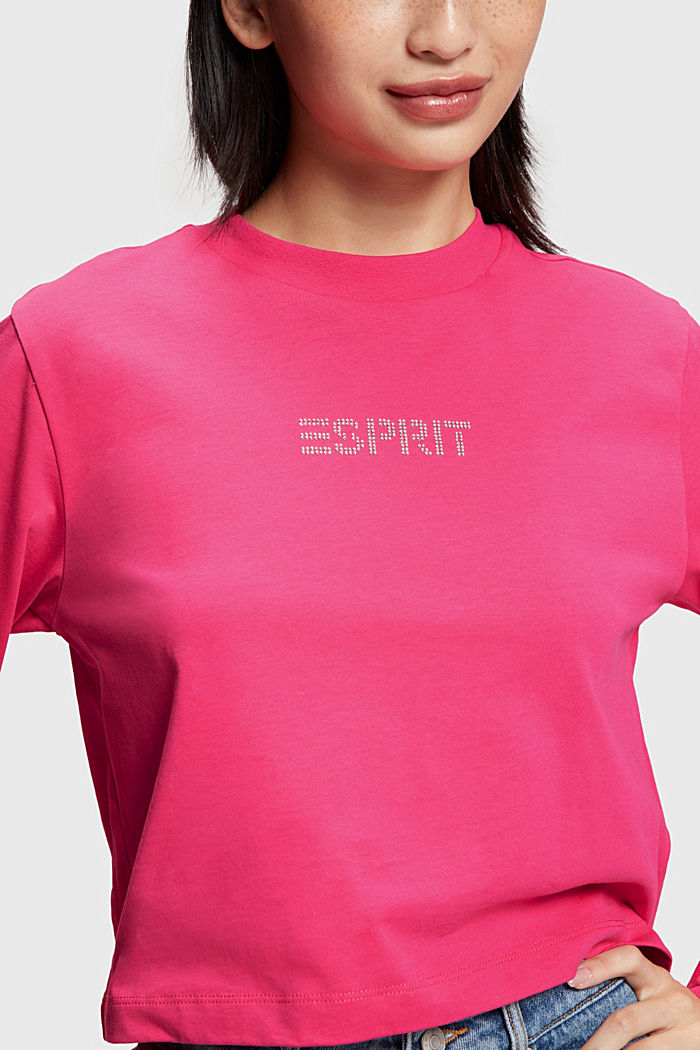水鑽標誌 T 恤, 桃紅色, detail-asia image number 2