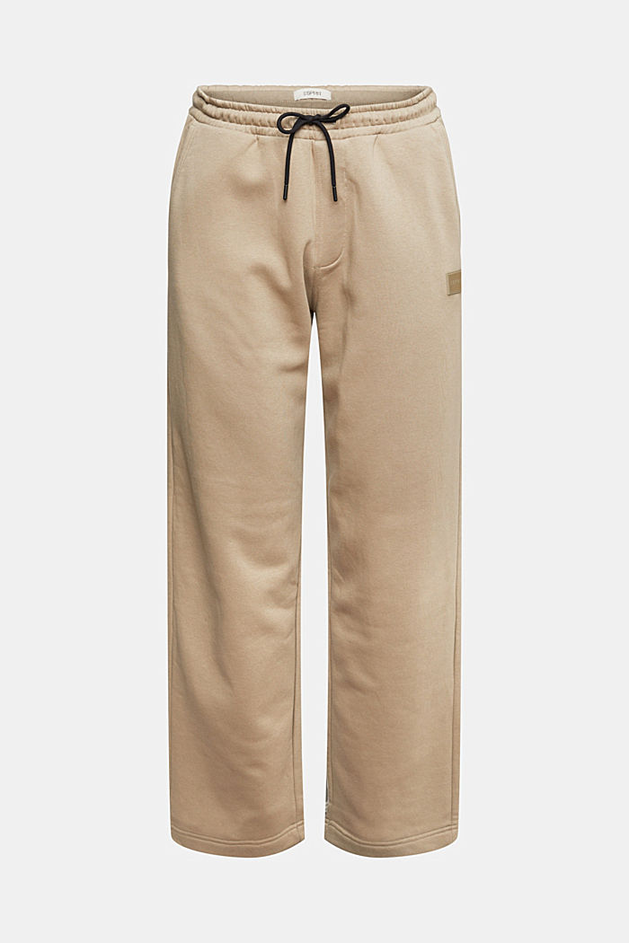 Made of recycled material: tracksuit bottoms with a wide leg, PALE KHAKI, detail-asia image number 7