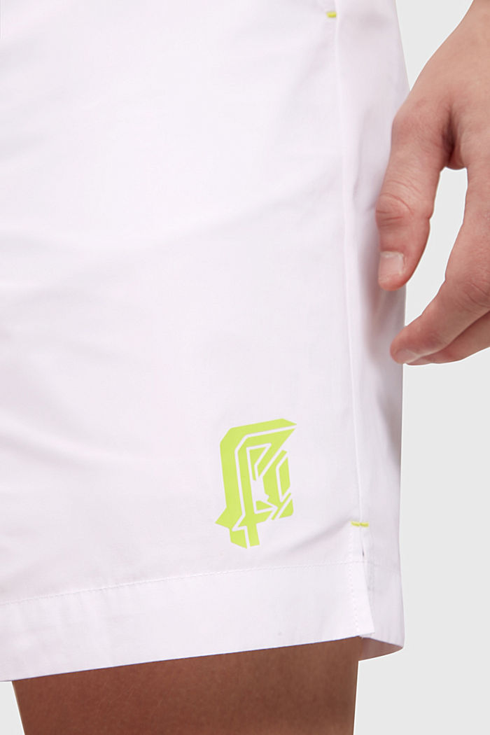 Neon Waistband Relaxed Shorts, WHITE, detail-asia image number 2