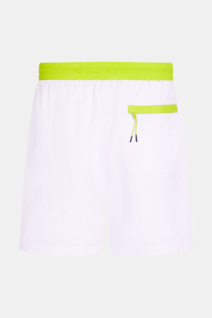 Neon Waistband Relaxed Shorts, WHITE, detail-asia image number 5
