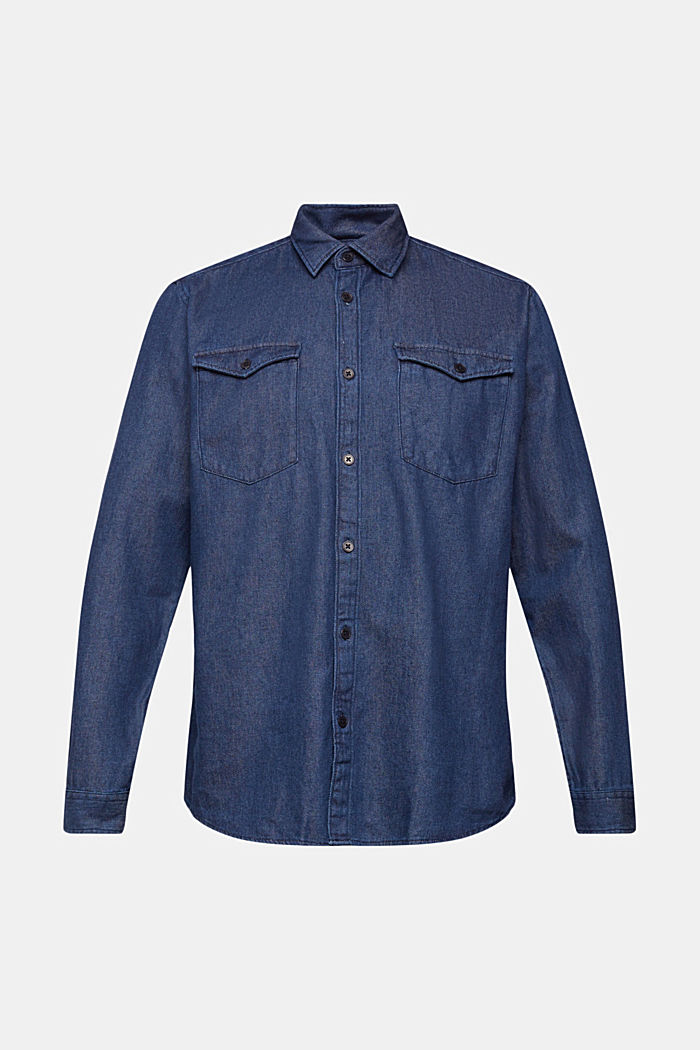 Denim shirt, BLUE DARK WASHED, detail-asia image number 7
