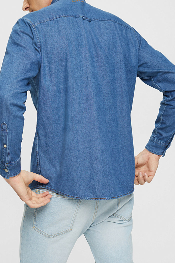 牛仔襯衫, BLUE MEDIUM WASHED, detail-asia image number 3