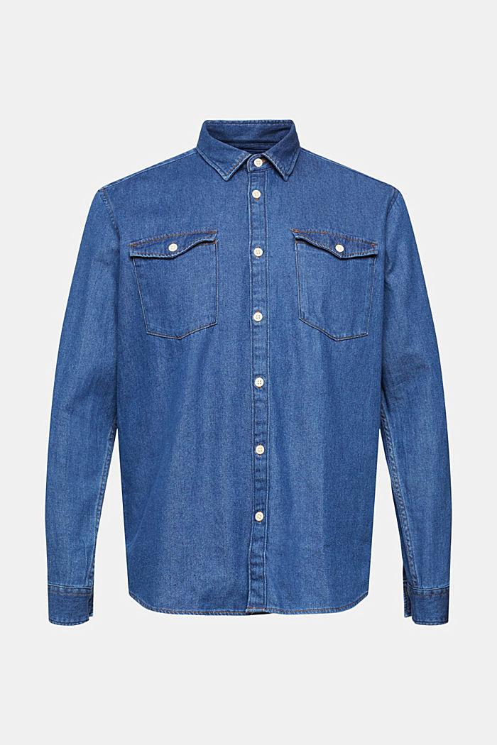 Denim shirt, BLUE MEDIUM WASHED, detail-asia image number 7
