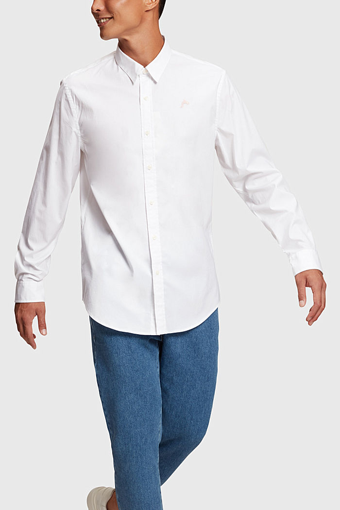 海豚徽章修身恤衫, 白色, detail-asia image number 0