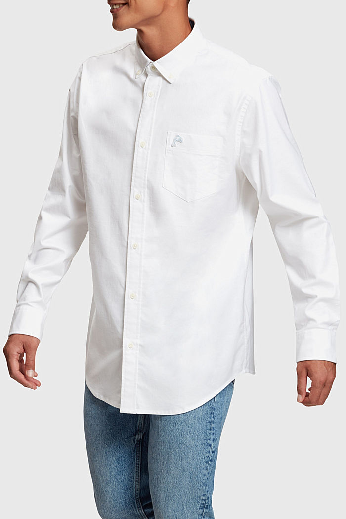 레귤러 핏 옥스포드 셔츠, WHITE, detail-asia image number 0
