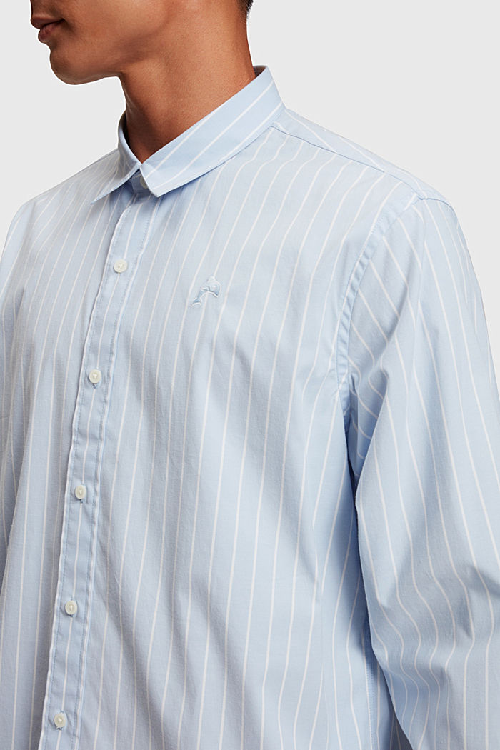 Relaxed fit striped poplin shirt, WHITE, detail-asia image number 2