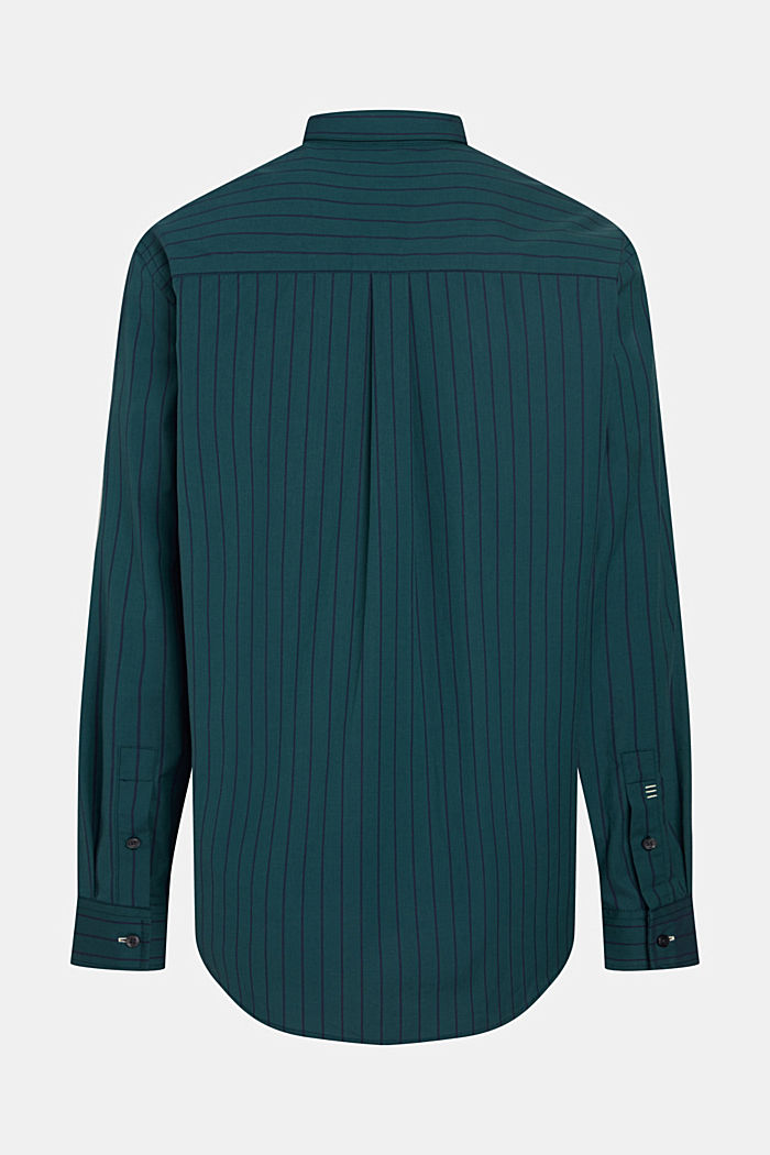 Relaxed fit striped poplin shirt, TEAL BLUE, detail-asia image number 4