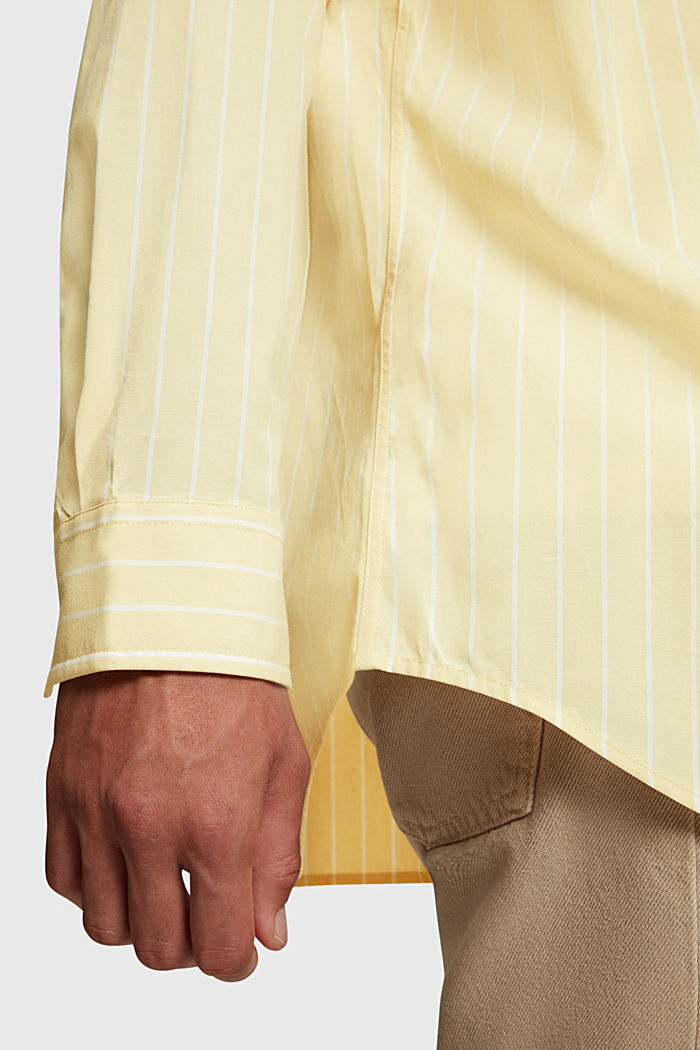 Relaxed fit striped poplin shirt, SUNFLOWER YELLOW, detail-asia image number 3