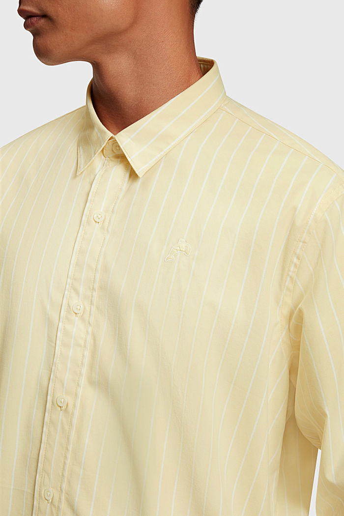 Relaxed fit striped poplin shirt, SUNFLOWER YELLOW, detail-asia image number 2