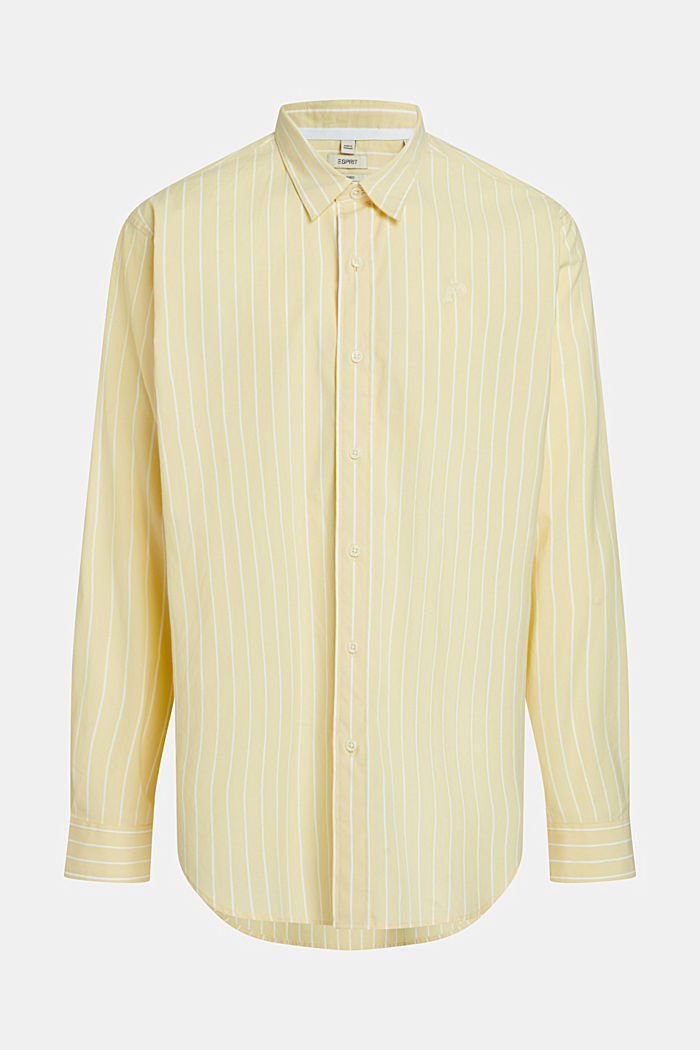 Relaxed fit striped poplin shirt, SUNFLOWER YELLOW, detail-asia image number 5