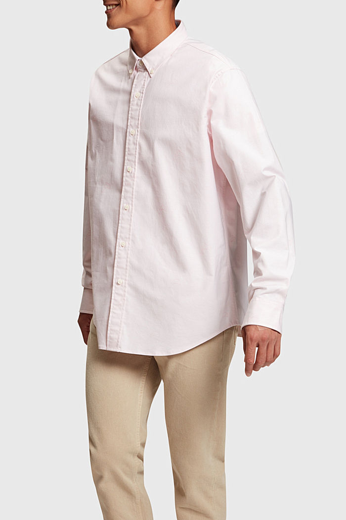 릴렉스드 핏 올오버 프린트 옥스포드 셔츠, LIGHT PINK, detail-asia image number 0