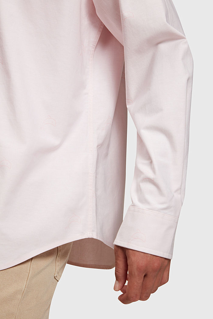 릴렉스드 핏 올오버 프린트 옥스포드 셔츠, LIGHT PINK, detail-asia image number 3