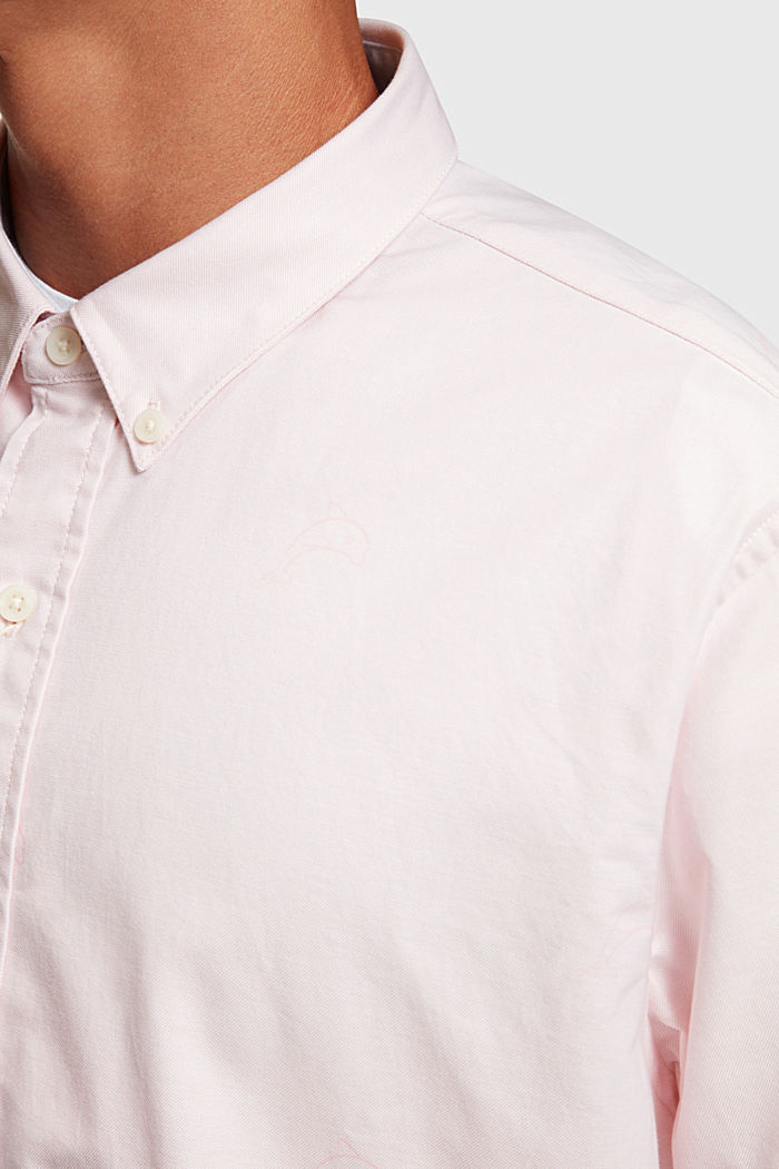 릴렉스드 핏 올오버 프린트 옥스포드 셔츠, LIGHT PINK, detail-asia image number 2