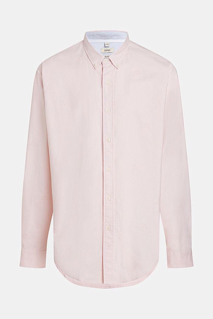 Relaxed fit all-over print oxford shirt, LIGHT PINK, detail-asia image number 5