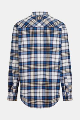 Plaid flannel shirt, BLUE, detail-asia image number 4