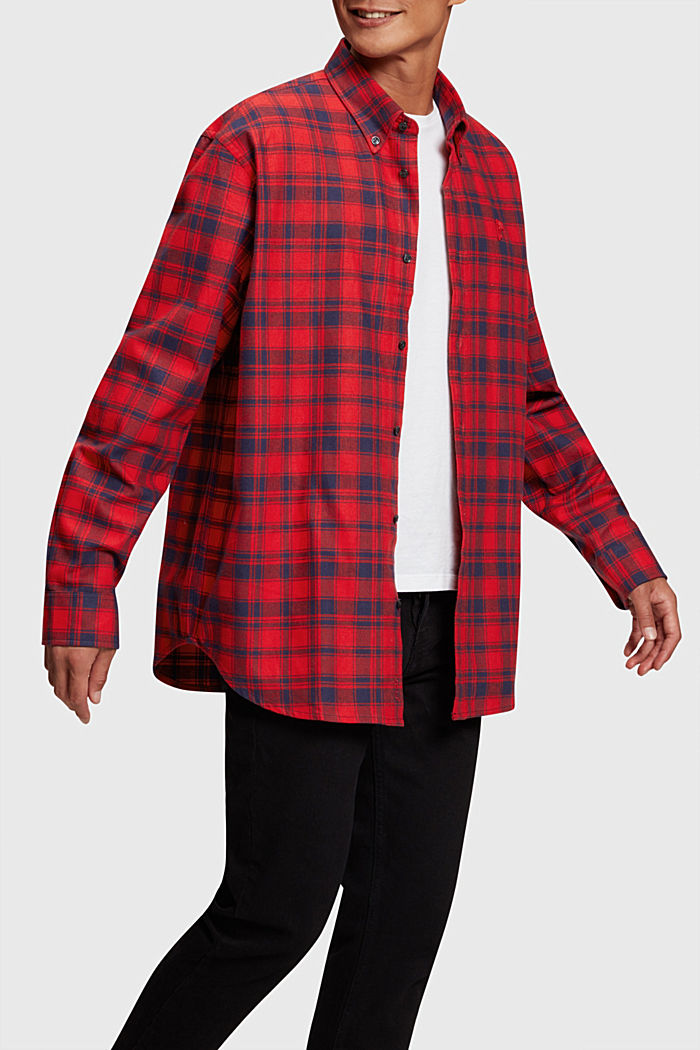 Plaid flannel shirt, RED, detail-asia image number 0