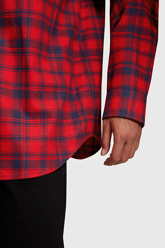Plaid flannel shirt, RED, detail-asia image number 3