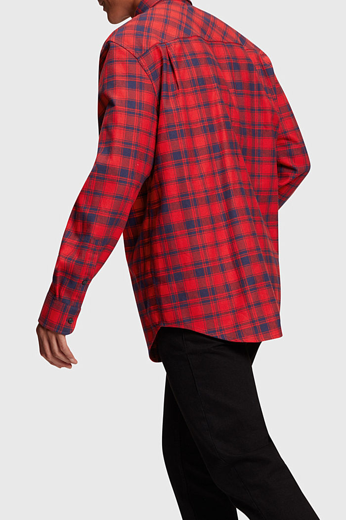 Plaid flannel shirt, RED, detail-asia image number 1