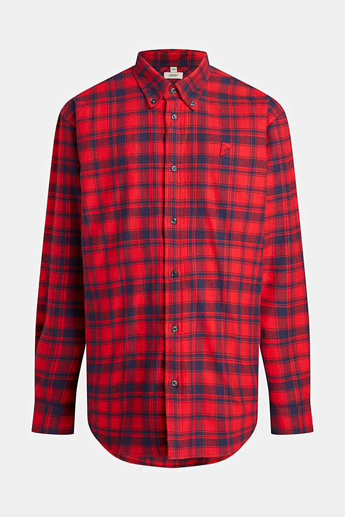 Plaid flannel shirt, RED, detail-asia image number 4