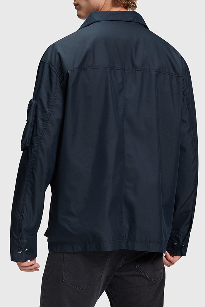 Made of recycled material: jacket with pockets, NAVY, detail-asia image number 2