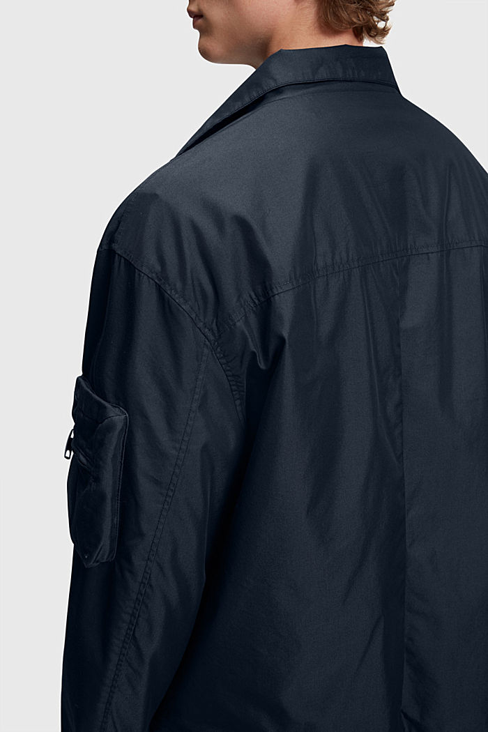 Made of recycled material: jacket with pockets, NAVY, detail-asia image number 1