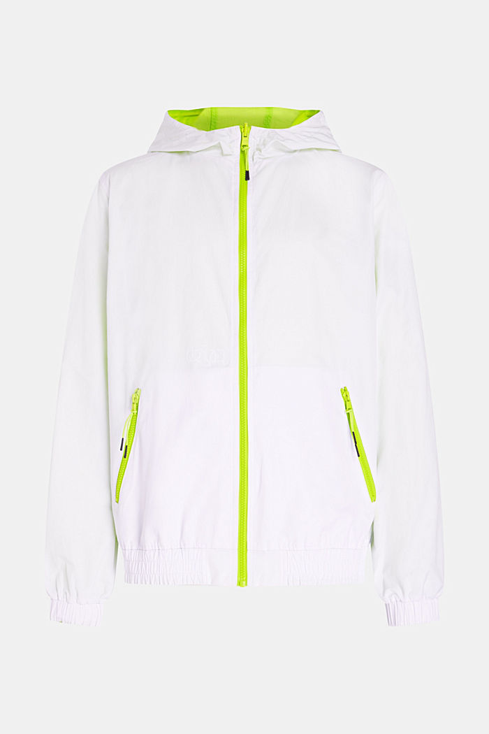 Reversible Neon Pop Layered Windbreaker, LIME YELLOW, detail-asia image number 4