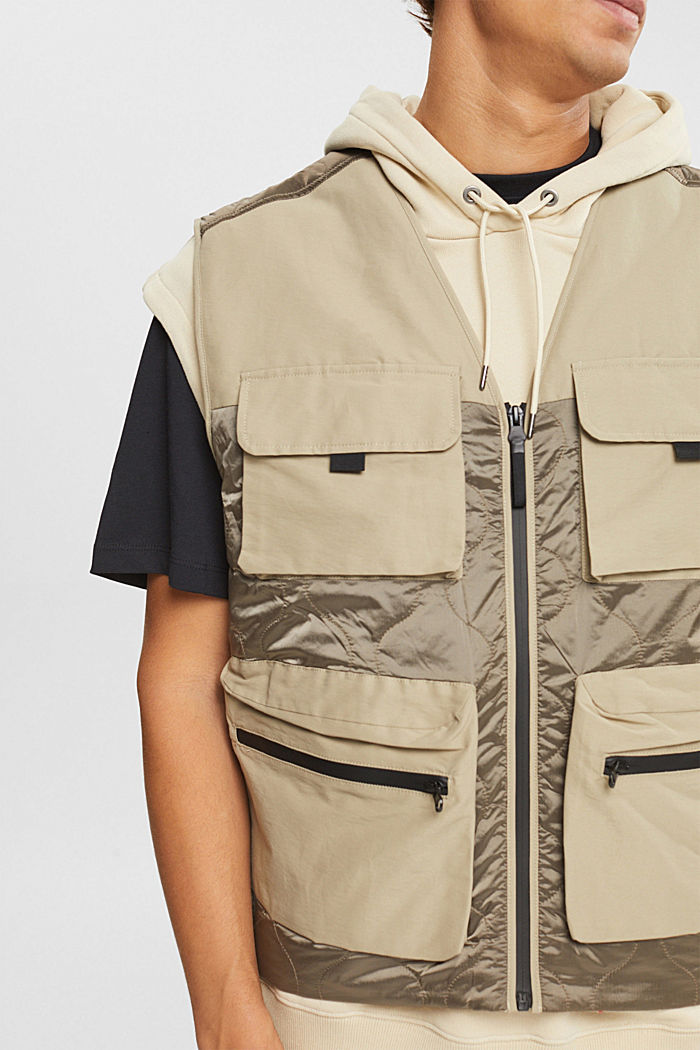 Vests outdoor woven, PALE KHAKI, detail-asia image number 3