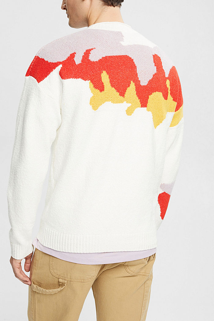 Multicoloured knitted jumper, OFF WHITE, detail-asia image number 1