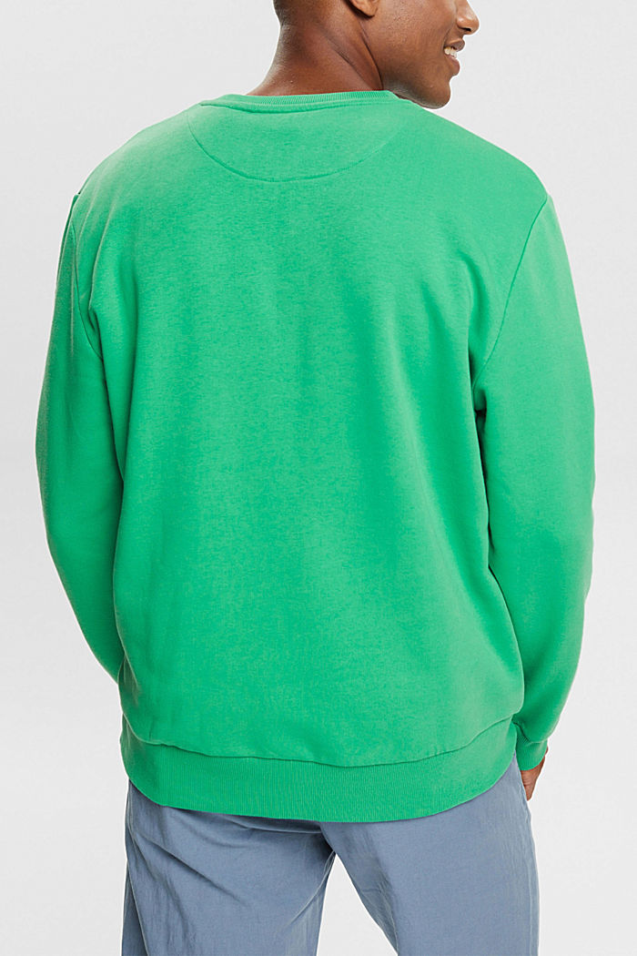 Sweatshirt with a colourful embroidered logo, GREEN, detail-asia image number 1