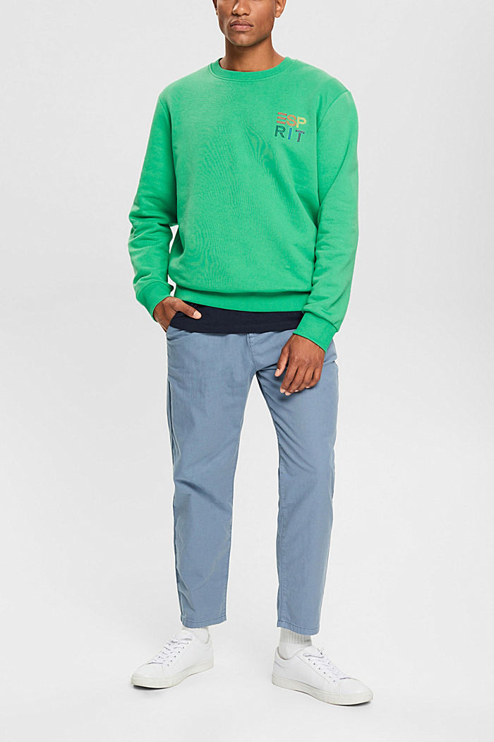 Sweatshirt with a colourful embroidered logo, GREEN, detail-asia image number 2