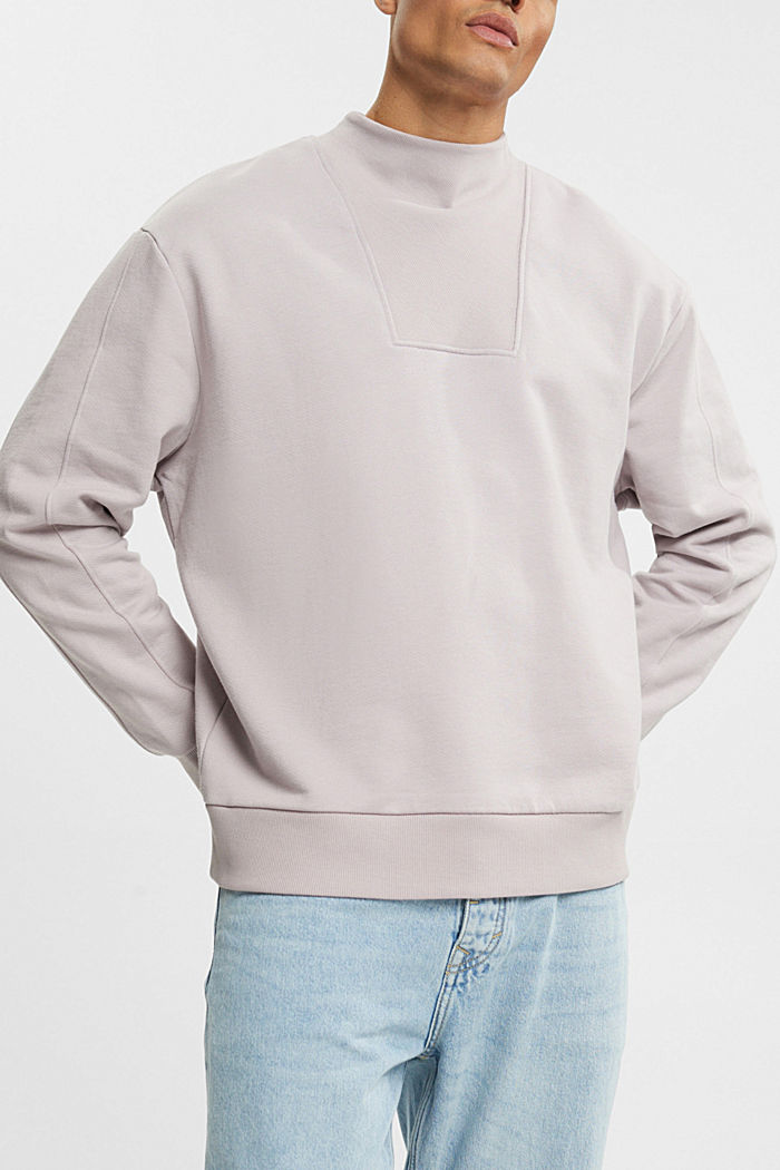 Stand-up collar sweatshirt, LAVENDER, detail-asia image number 0