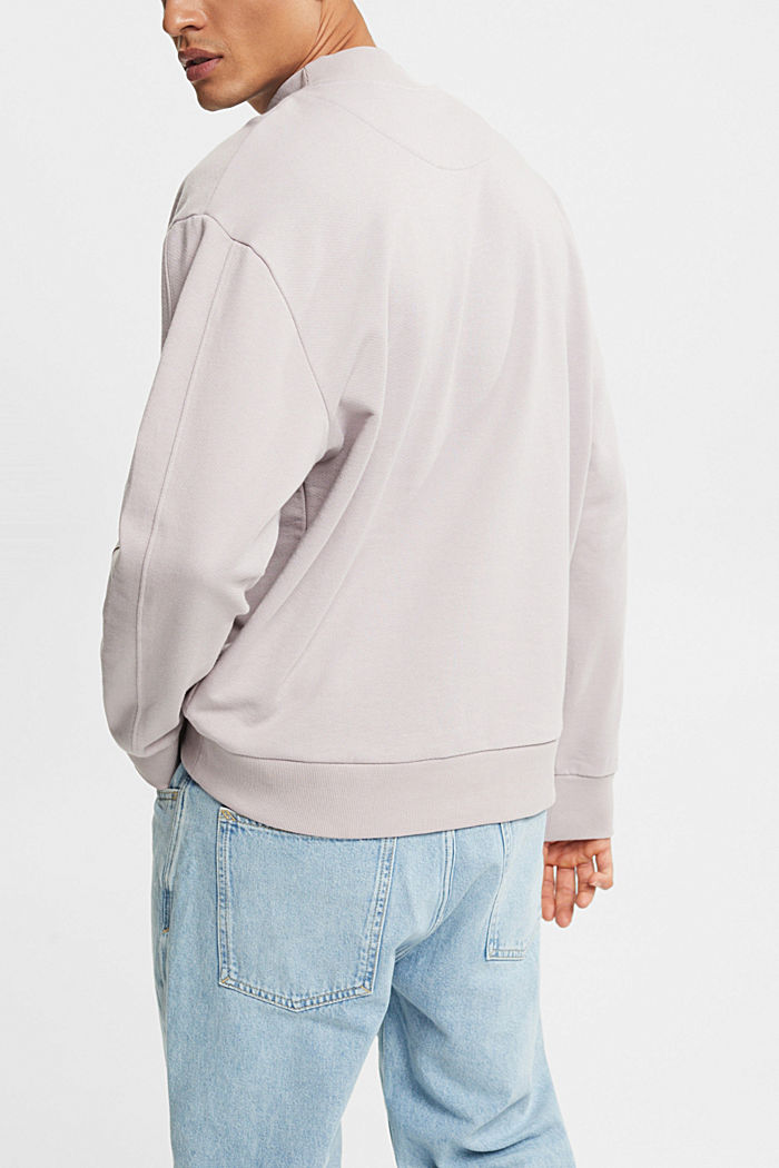Stand-up collar sweatshirt, LAVENDER, detail-asia image number 1