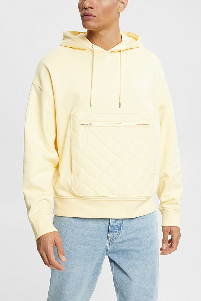 Oversized sweatshirt with zip pocket, PASTEL YELLOW, detail-asia image number 0