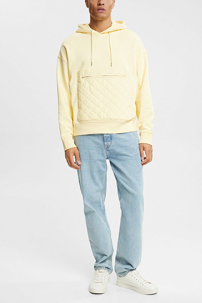 Oversized sweatshirt with zip pocket, PASTEL YELLOW, detail-asia image number 3