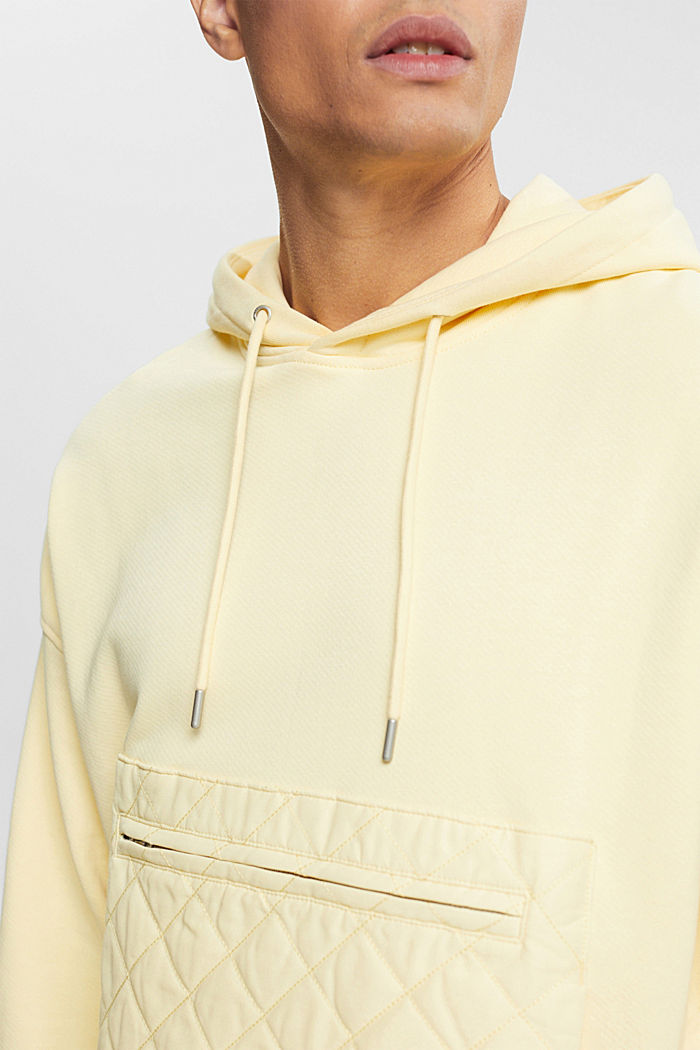 Oversized sweatshirt with zip pocket, PASTEL YELLOW, detail-asia image number 4