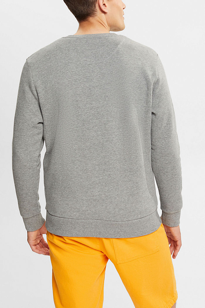 Sweatshirt with a colourful embroidered logo, MEDIUM GREY, detail-asia image number 1