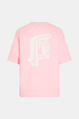 릴랙스 핏 네온 프린트 스웨트 셔츠, LIGHT PINK, detail-asia image number 4