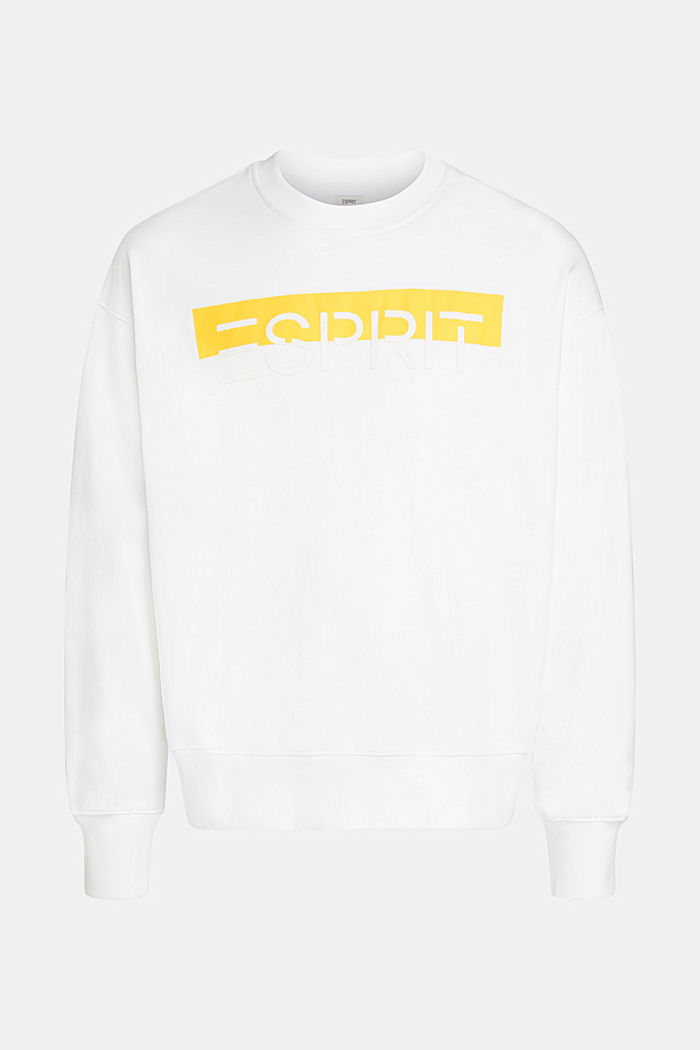Matte shine logo applique sweatshirt, WHITE, detail-asia image number 4