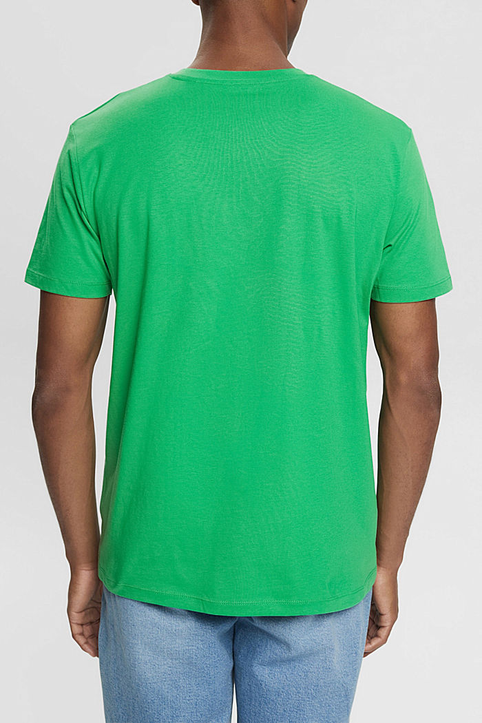 繡有Logo的平紋針織T恤, 綠色, detail-asia image number 1