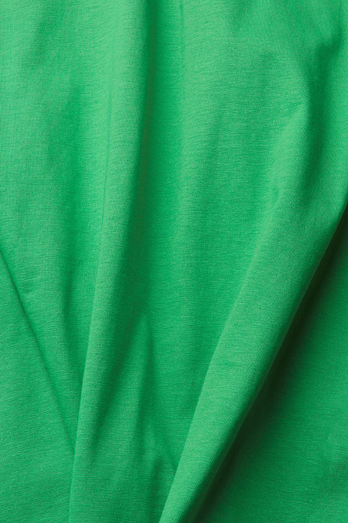 繡有Logo的平紋針織T恤, 綠色, detail-asia image number 4