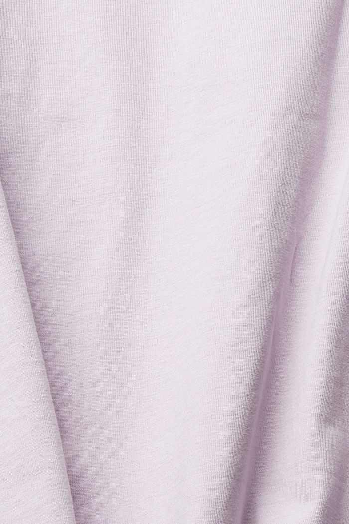 繡有Logo的平紋針織T恤, 淺紫色, detail-asia image number 4